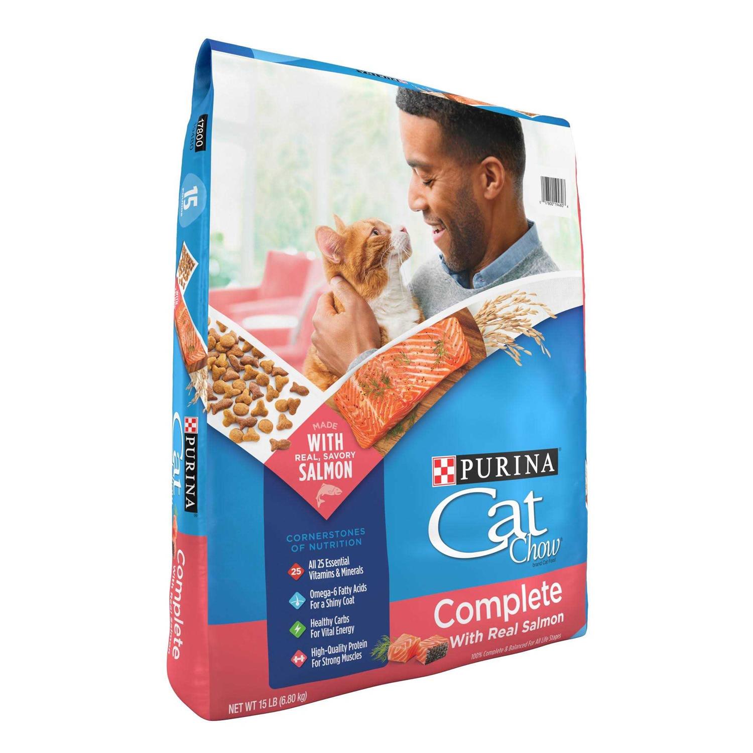Purina Cat Chow Complete with Salmon High Protein Dry Cat Food - Healthber