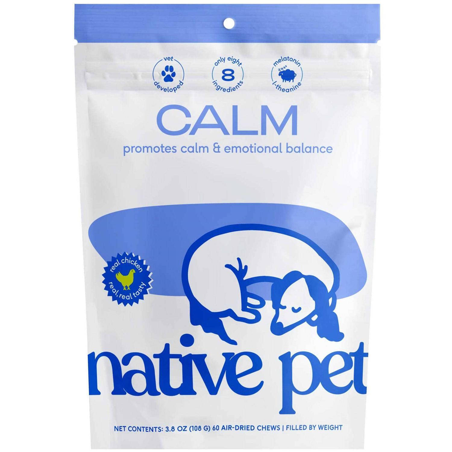 Native Pet Calming Air-Dried Chews with Chicken for Dogs - Healthber