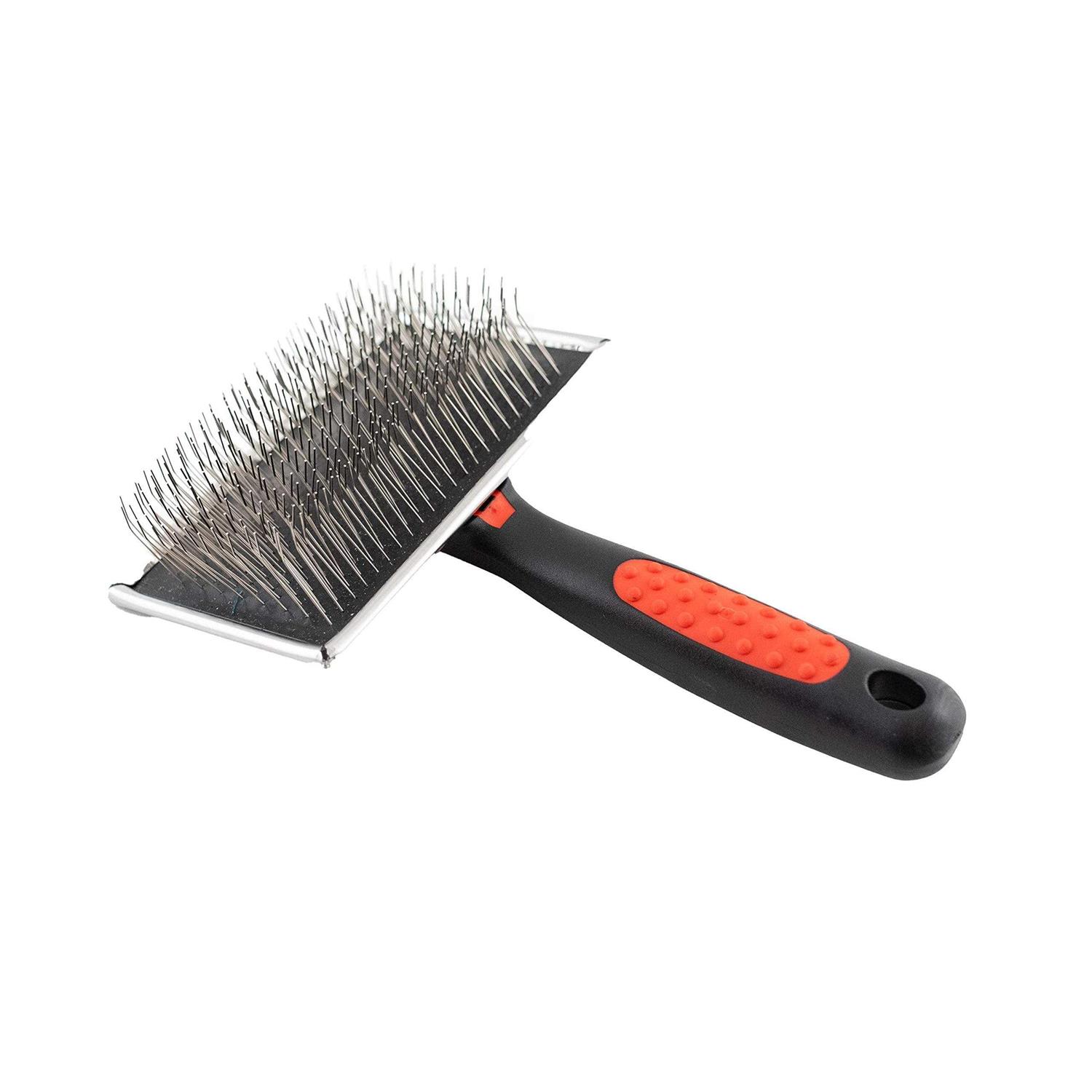 ryan’s Pet supplies Paw Brothers Extra Long Pin Flat Slicker Brush for Dogs - Healthber
