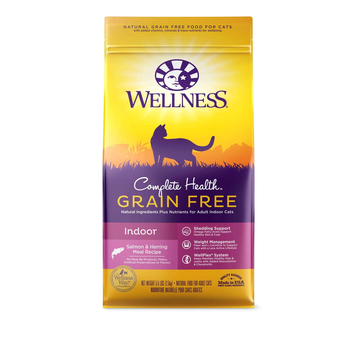 Wellness Complete Health Natural Grain Free Salmon & Herring Indoor Dry Cat Food - Healthber