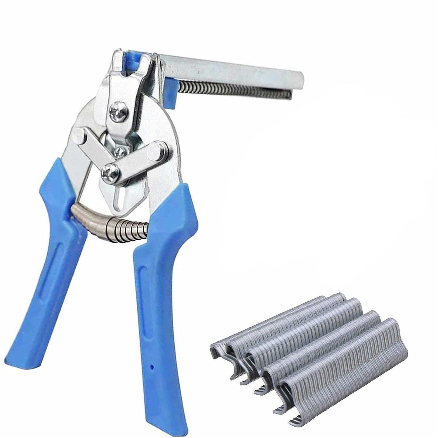 WOMOUR Type M Nail Ring Pliers Hog Ring Chicken Duck Goose Dog Cat Rabbit Kit Clamp with Nail Groove for Animal Cages/Wire Fencing - Healthber