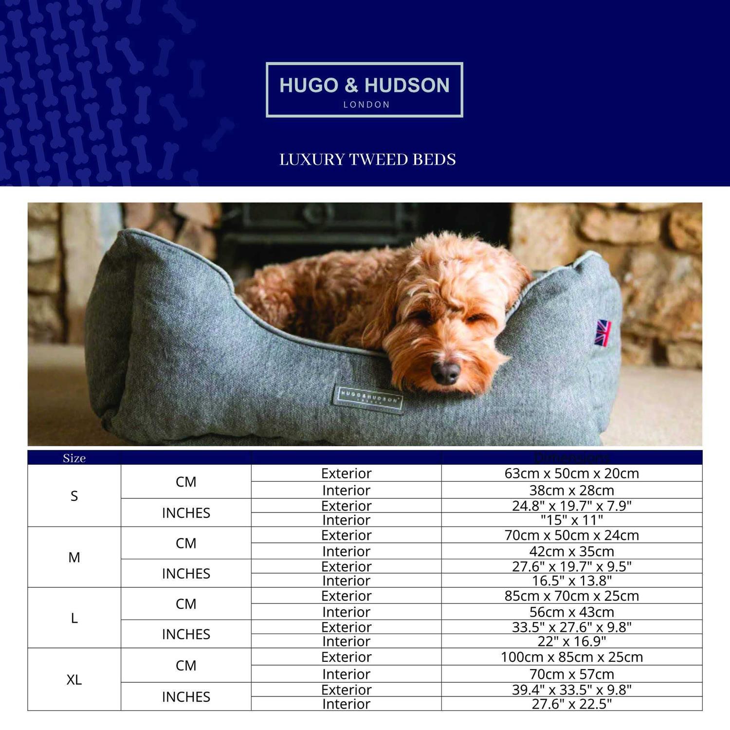 Hugo & Hudson Luxury Tweed Dog Bed - Healthber