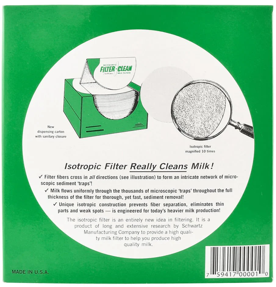 Schwartz Filter-Clean Disc Milk Filters - Healthber