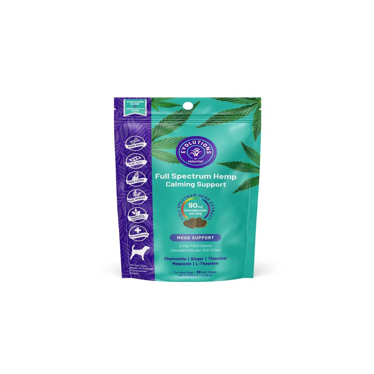 NaturVet Evolutions Full Spectrum Soft Chew Supplement for adult Dogs - Healthber