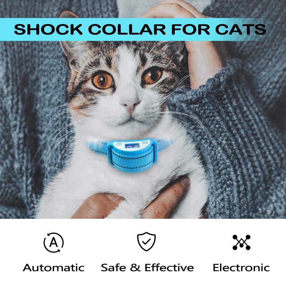Paipaitek Cat Shock Collar,Automatic Trainer Collar for Cats Meowing Designed - Healthber
