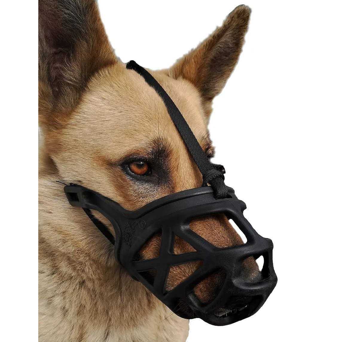 Mayerzon Dog Muzzle, Breathable Basket Muzzles for Small, Medium, Large and X-Large Dogs Biting, Barking and Chewing - Healthber