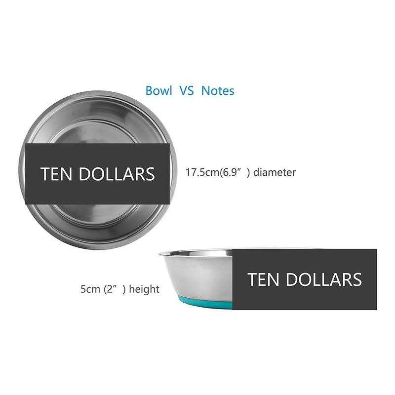 PEGGY11 Deep Stainless Steel Anti-Slip Dog Bowls - Healthber