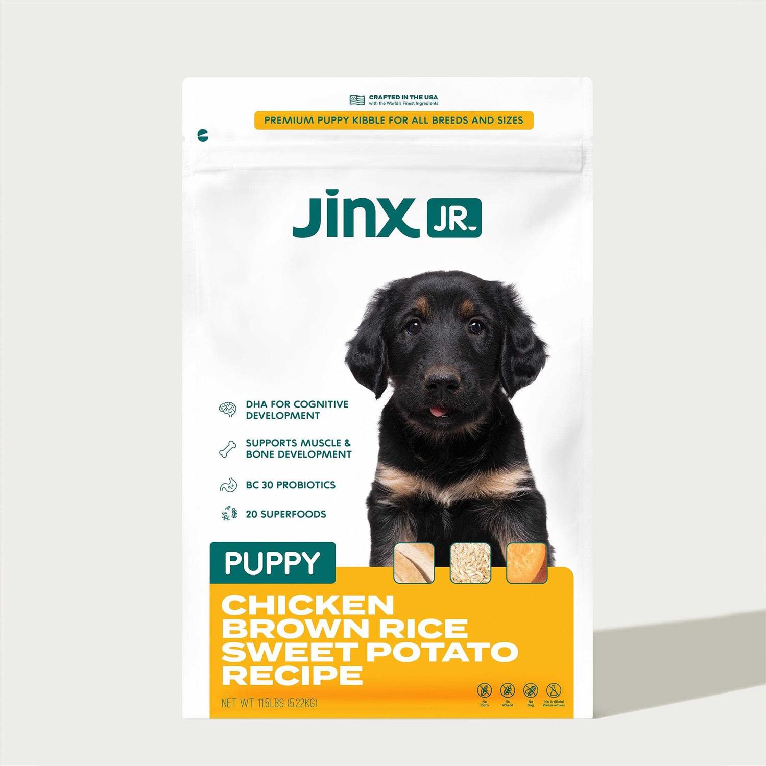 Jinx Jr. Puppy Chicken Brown Rice & Sweet Potato Dry Dog Food - Healthber