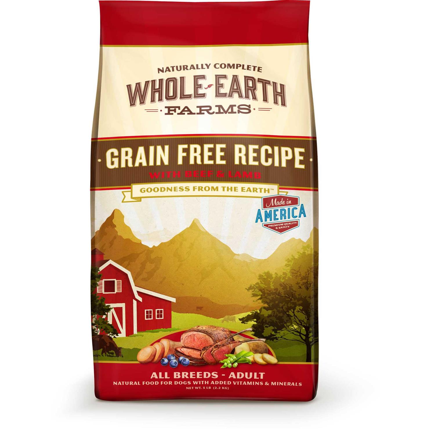 Whole Earth Farms Grain-Free Pork Beef & Lamb Dry Dog Food - Healthber