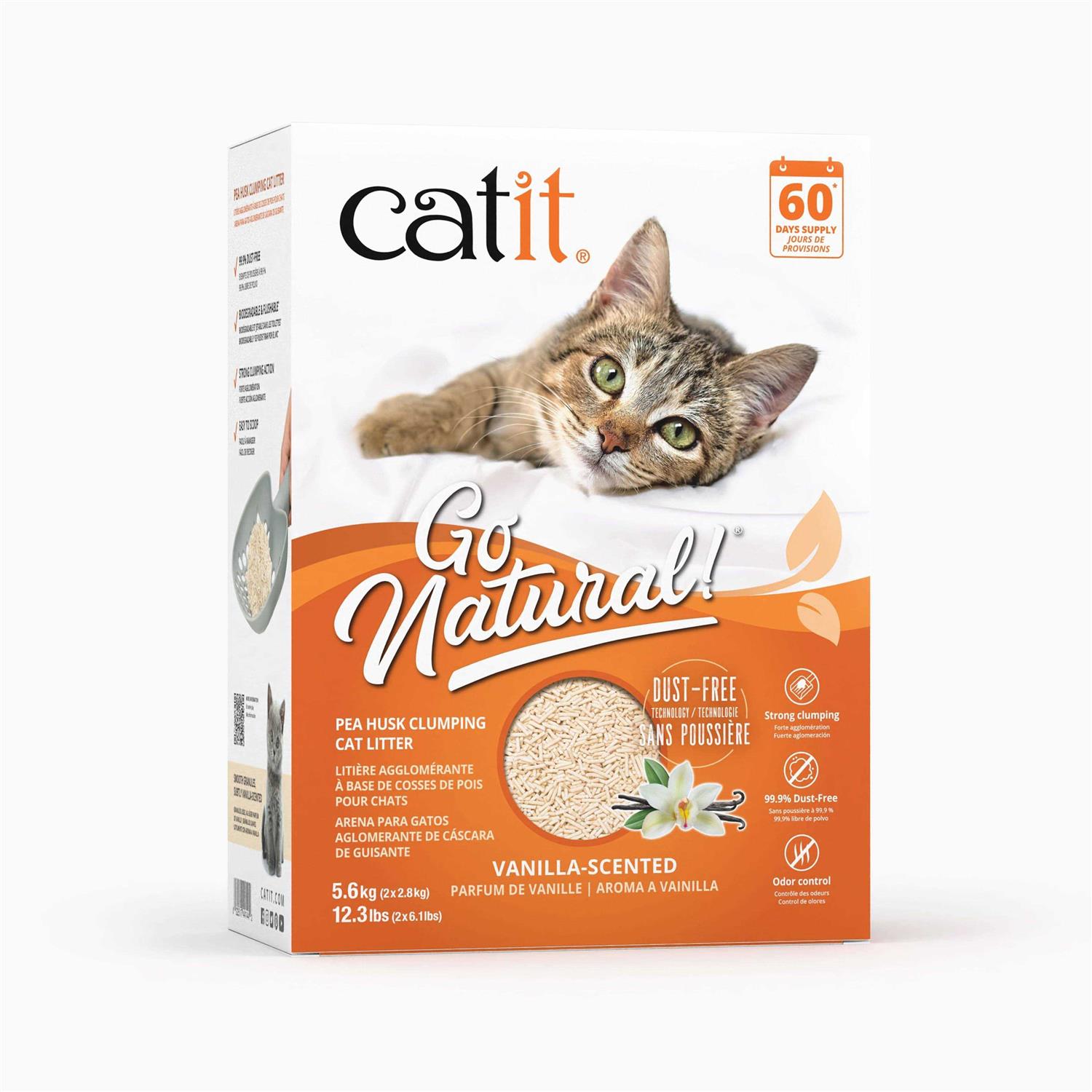 Catit Go Natural Pea Husk Clumping Cat Litter - Healthber