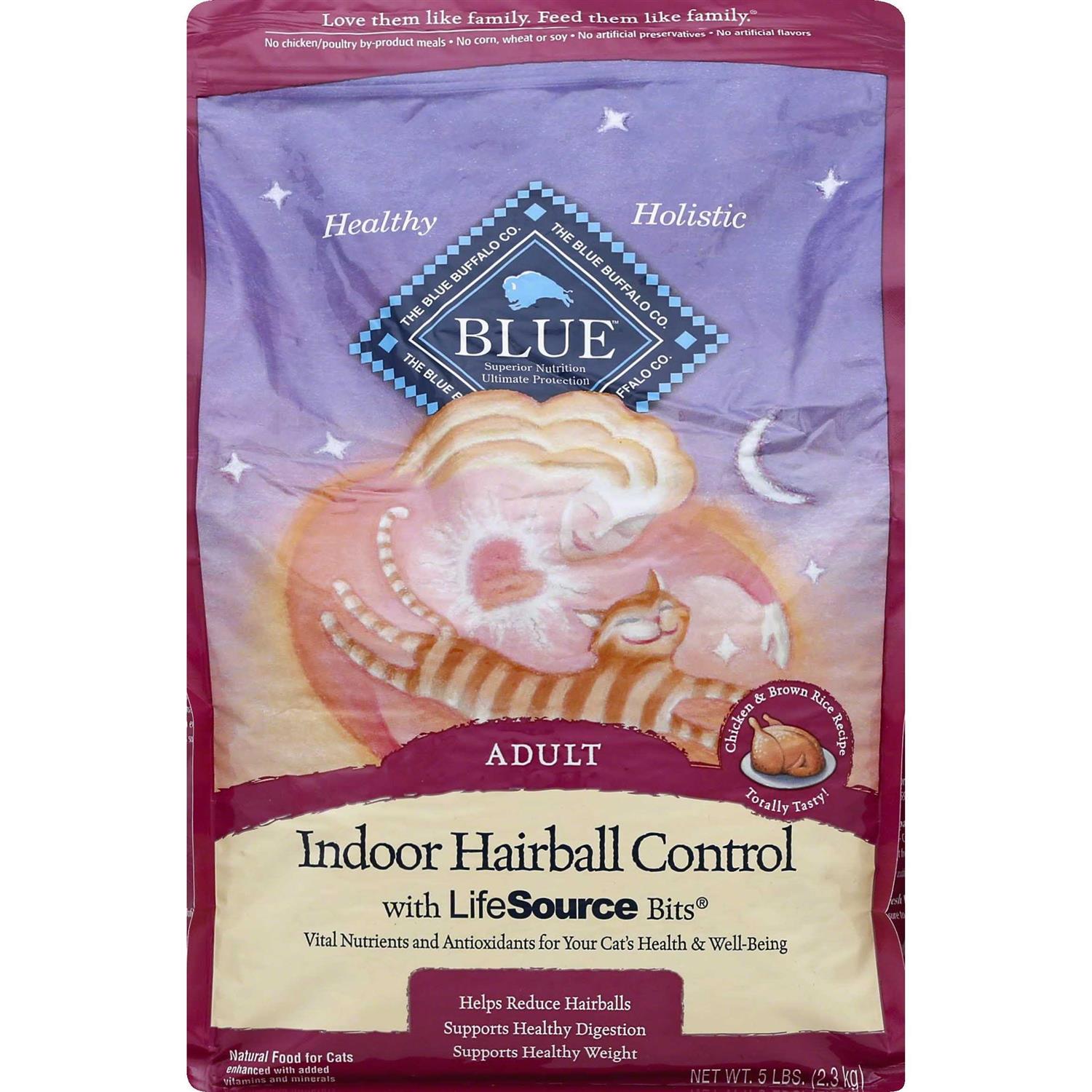Blue Buffalo Tastefuls Hairball Control Natural Chicken and Brown Rice Adult Dry Cat Food - Healthber