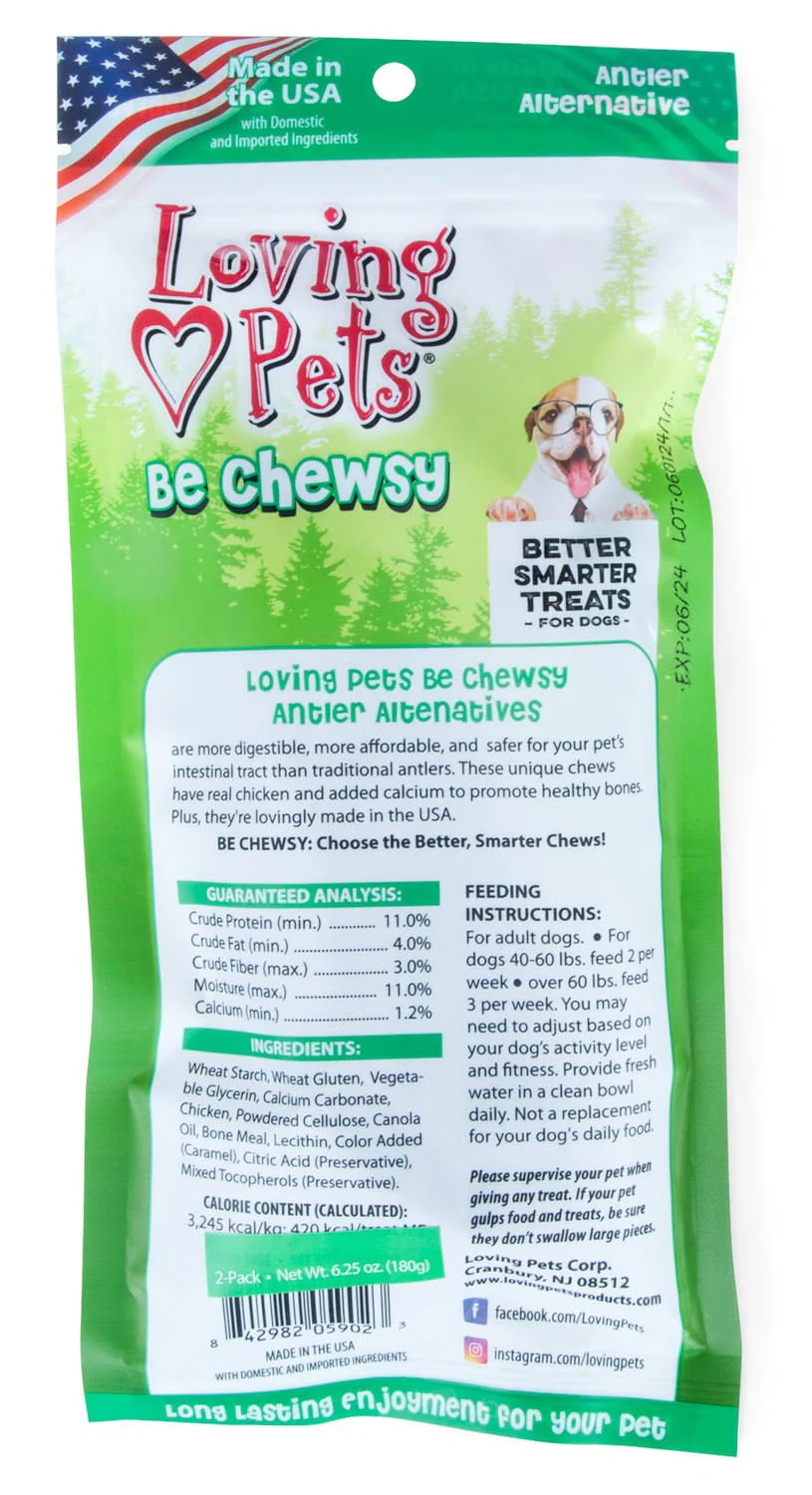 Loving Pets Be Chewsy Antler Chew Alternatives - Healthber