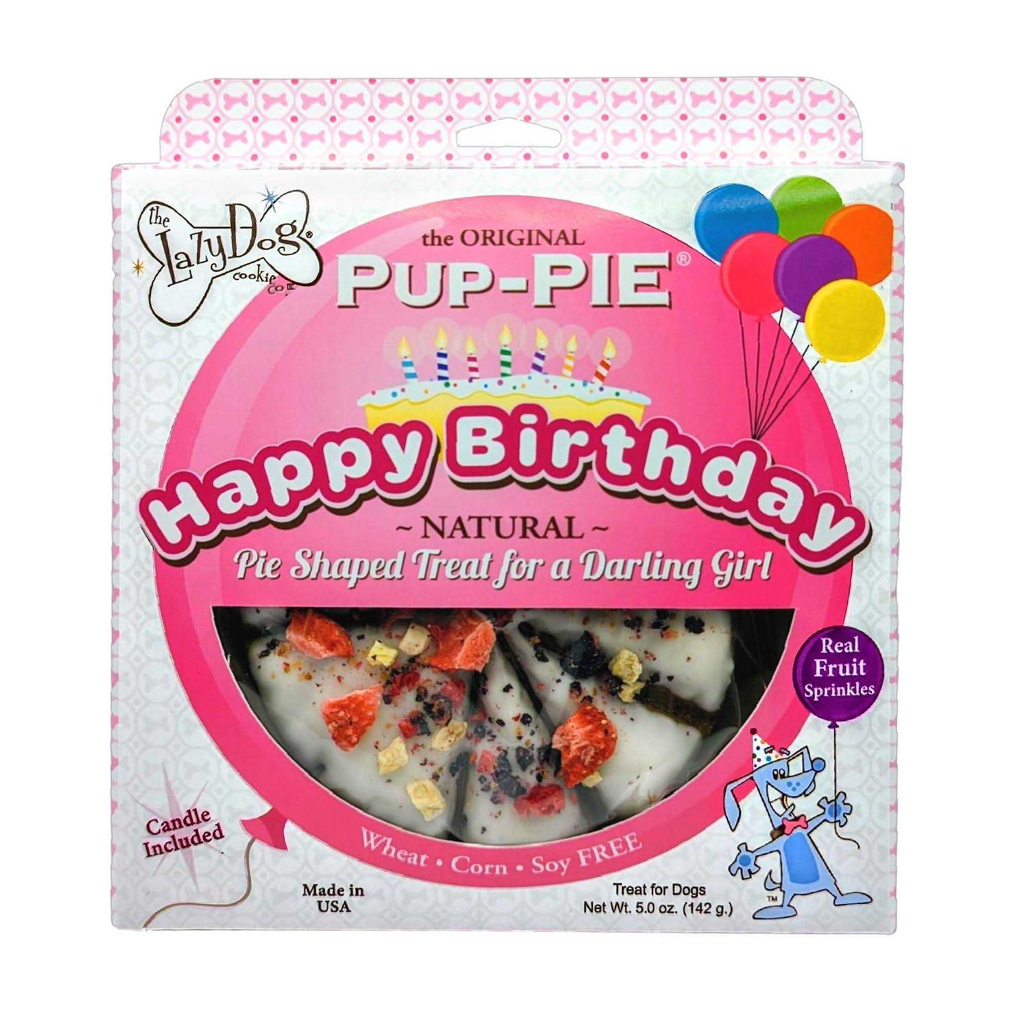 The Lazy Dog Cookie Co. Happy Birthday Pup-Pie Dog Treat - Healthber