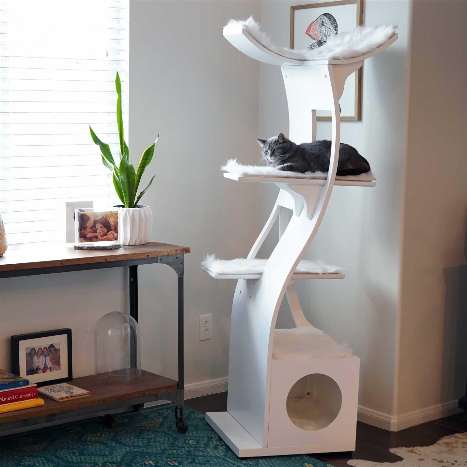 The Refined Feline Lotus Tower Cat Tree - Healthber
