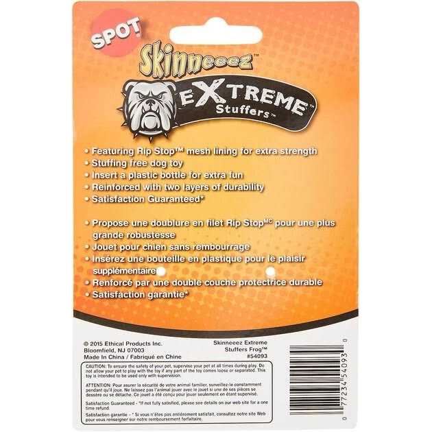 Skinneeez Dog Toy Extreme Stuffer Frog - Healthber