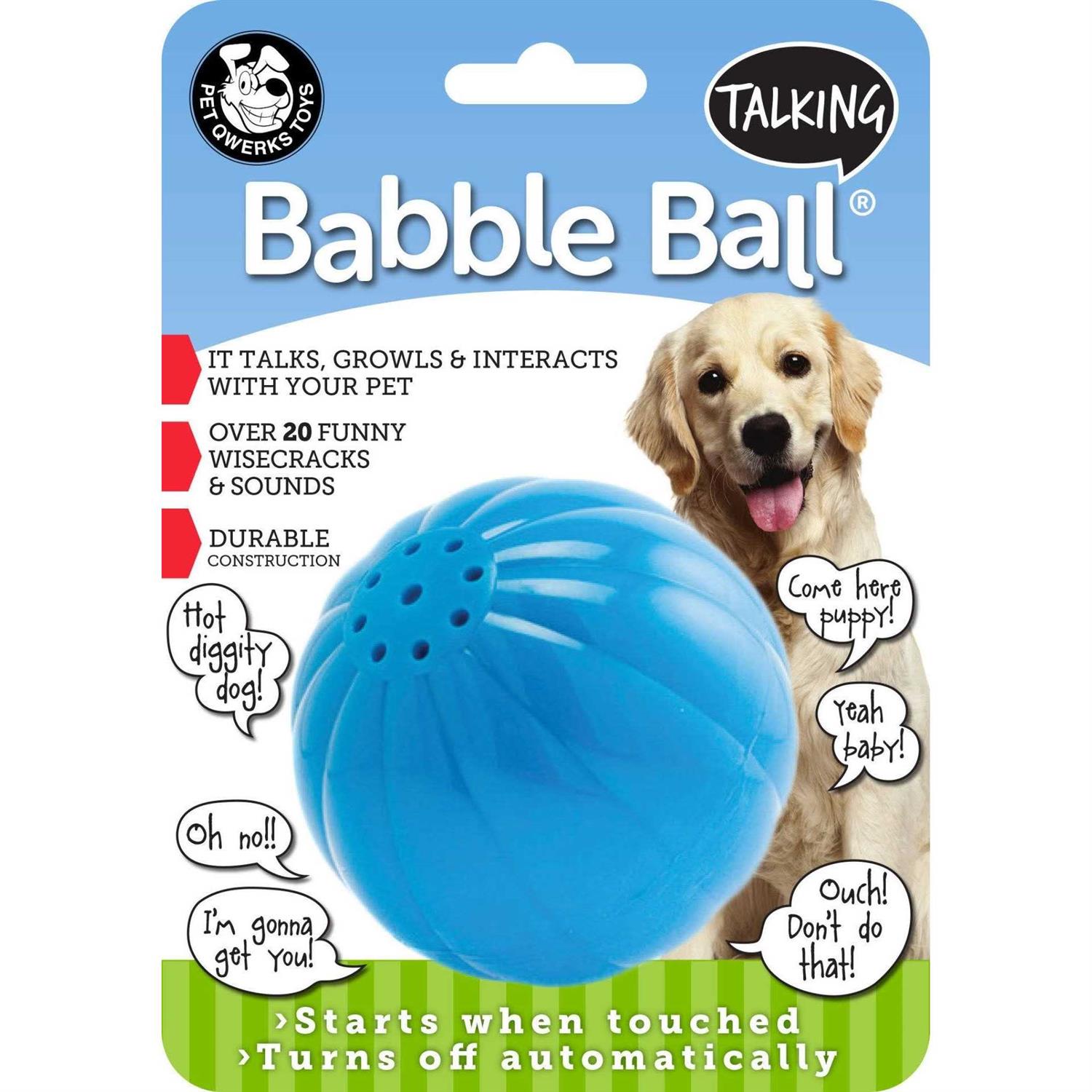 Pet Qwerks Talking Babble Ball Small - Healthber