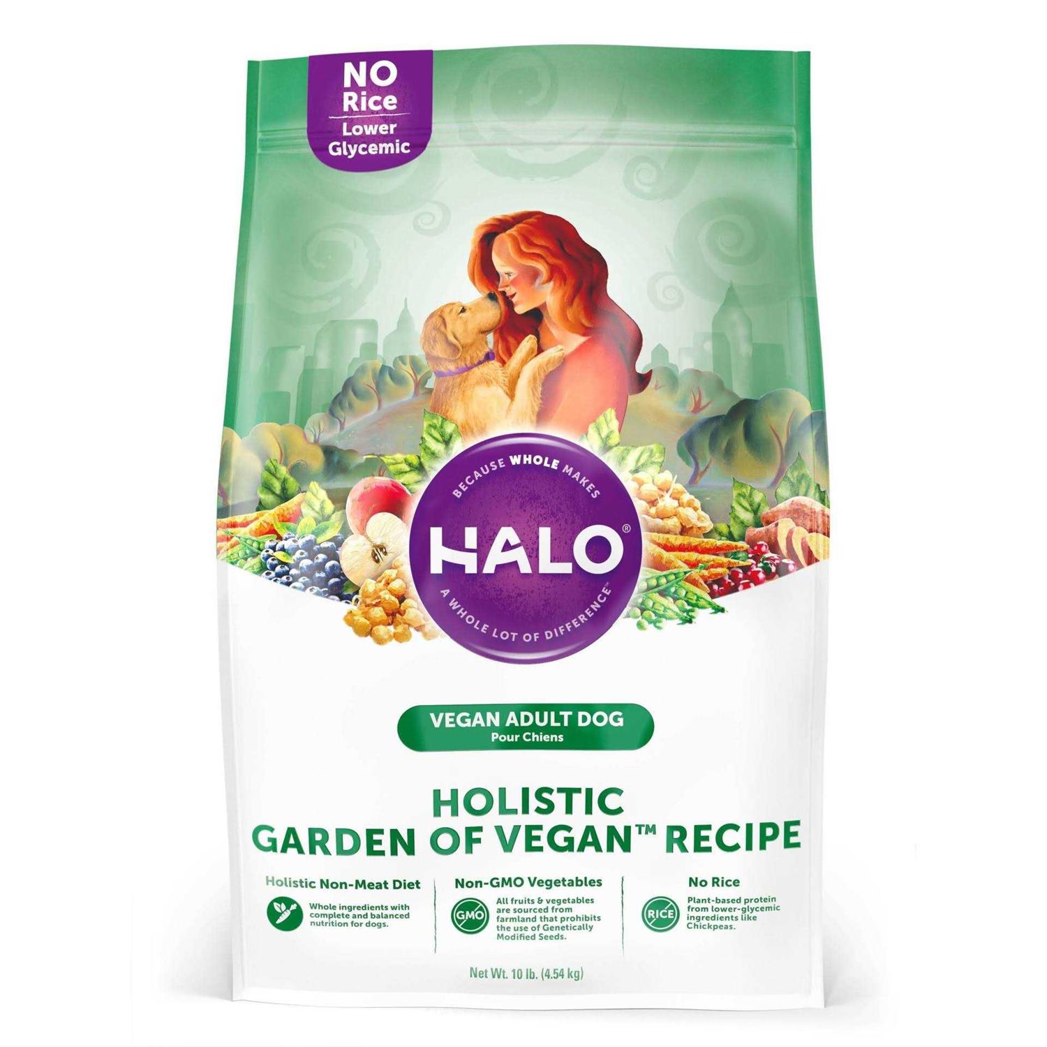 Halo Adult Dry Dog Food Holistic Garden of Vegan - Healthber
