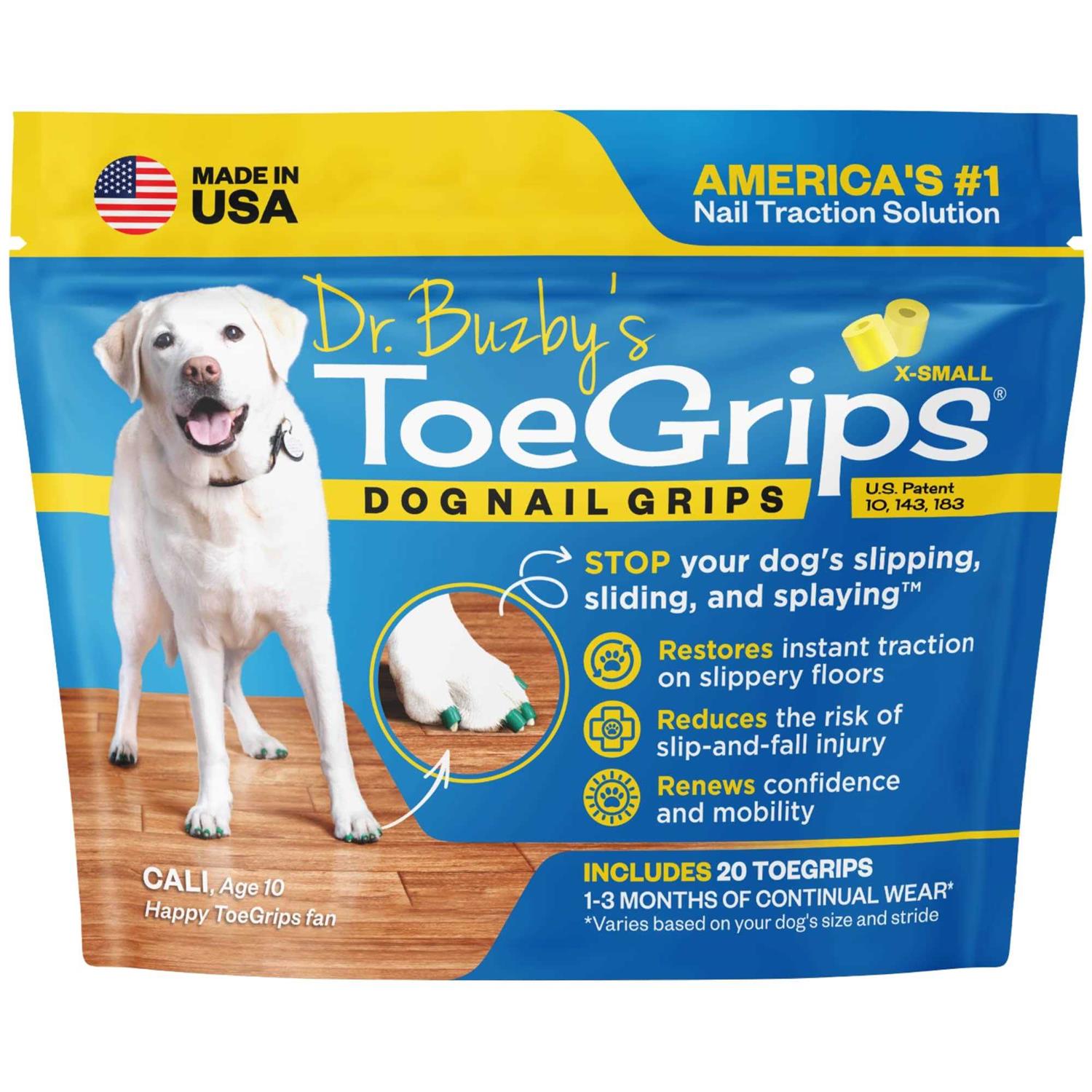 Dr Buzby’s Large Toegrips for Dogs Instant Traction on Wood/Hardwood Floors - Healthber