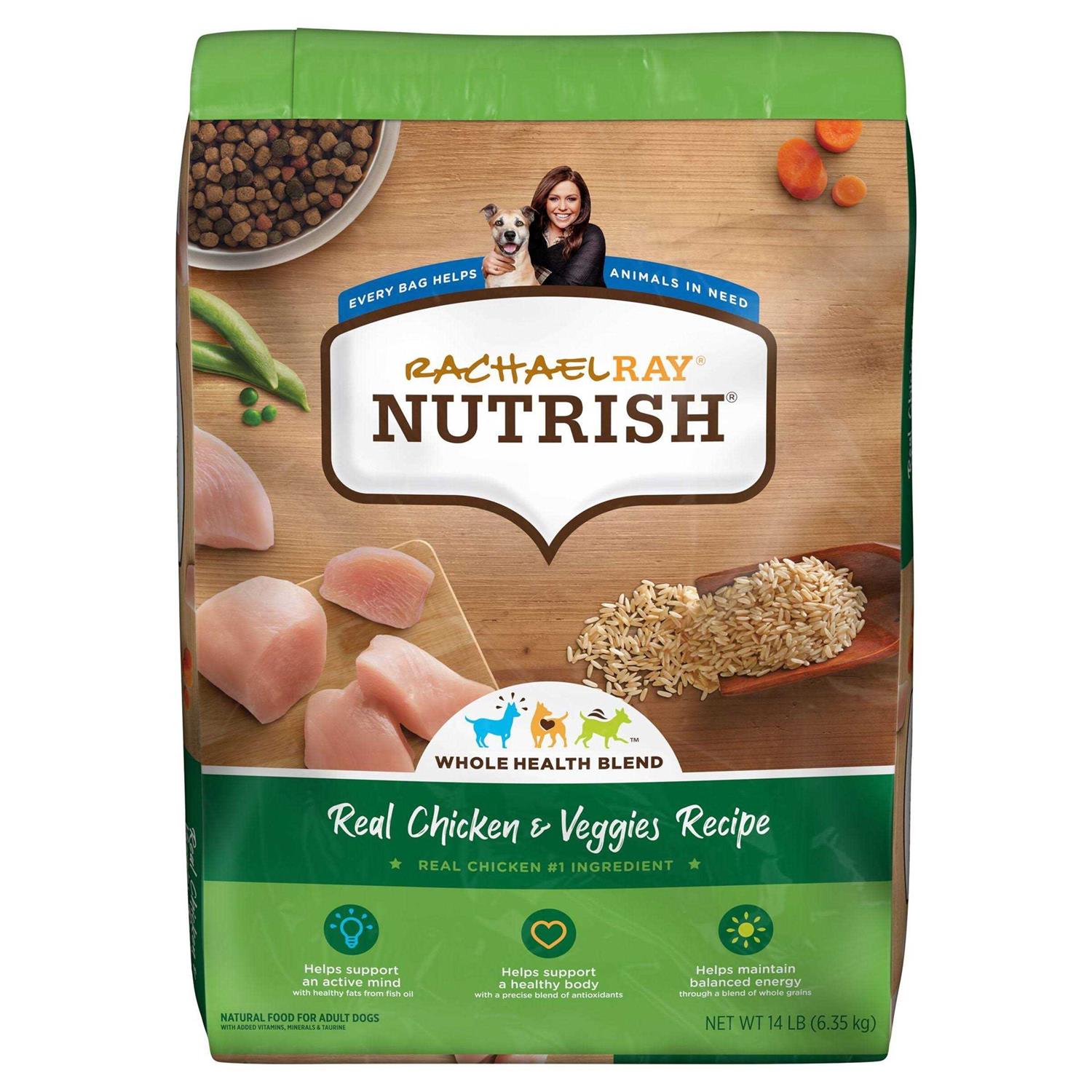 Rachael Ray Nutrish Dry Dog Food Real Chicken & Veggies Recipe - Healthber