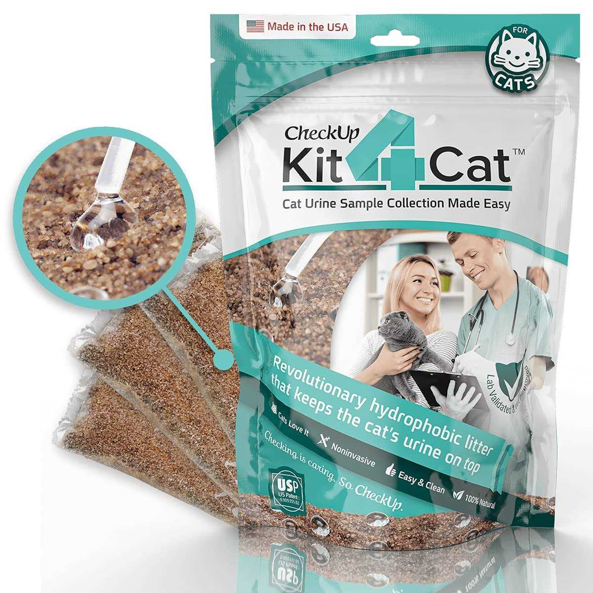 Kit4Cat 2lb Hydrophobic Litter Sand Cat Urine Sample Collection Kit - Healthber