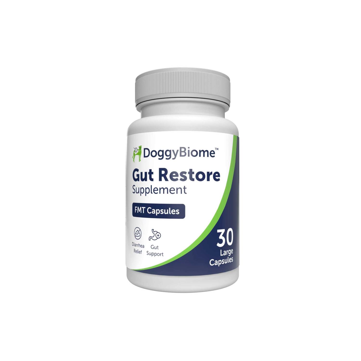 DoggyBiome Gut Restore Supplement 30 Capsules - Healthber