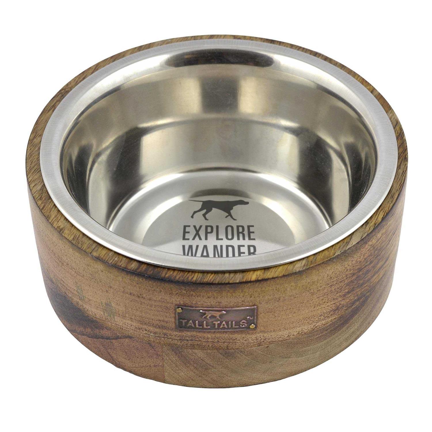 Tall Tails Wood Designer Dog Bowl - Healthber