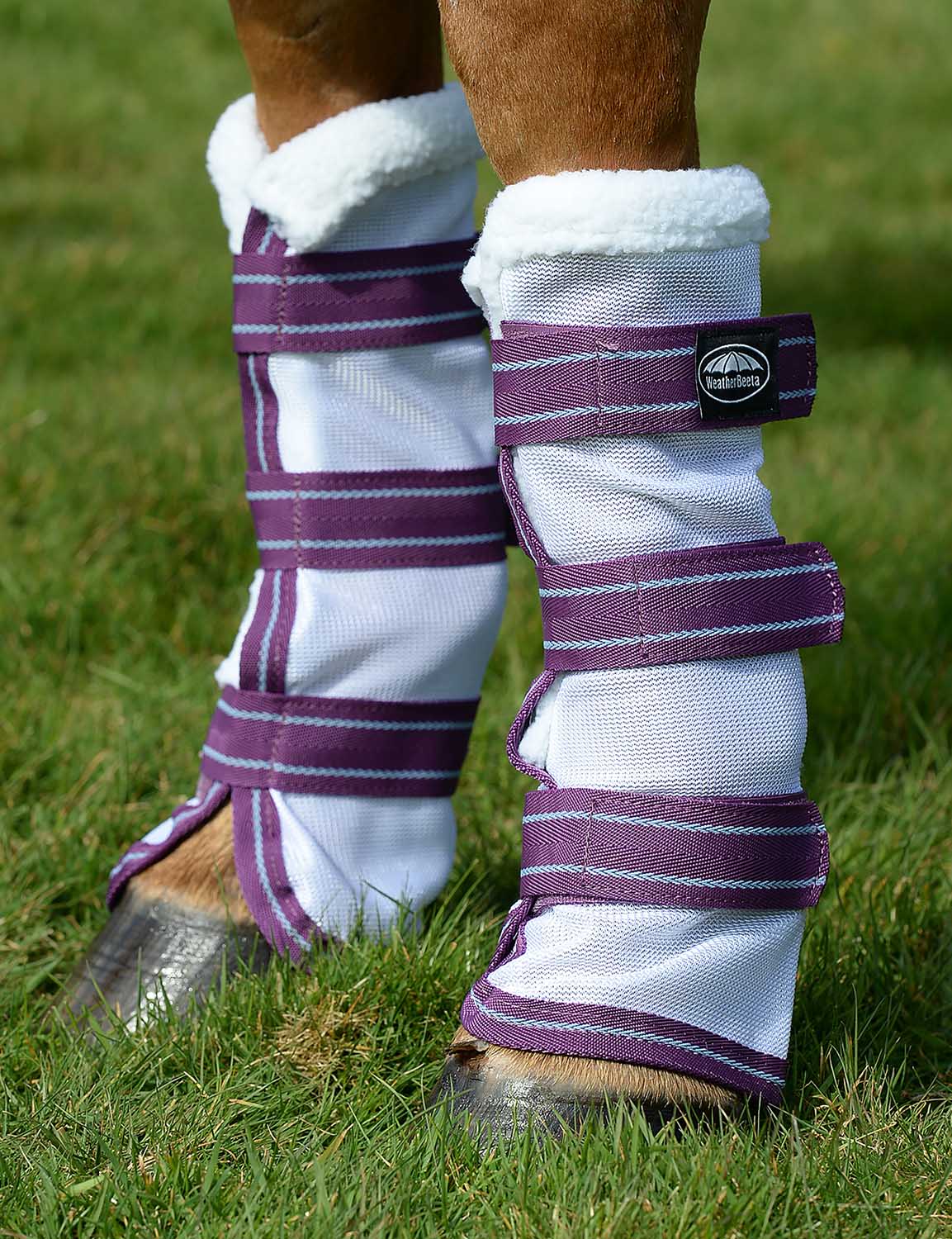 WeatherBeeta ComFITec Airflow Mesh Leg Wraps, White/ Violet/ Blue - Healthber