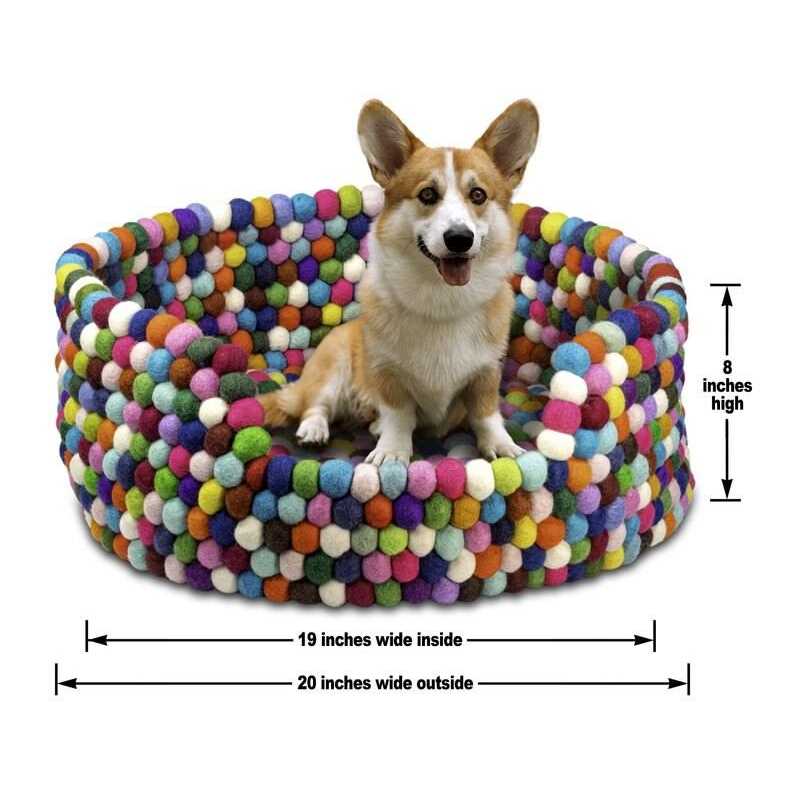 Durkha Premium Felt Bolster Dog Bed - Healthber