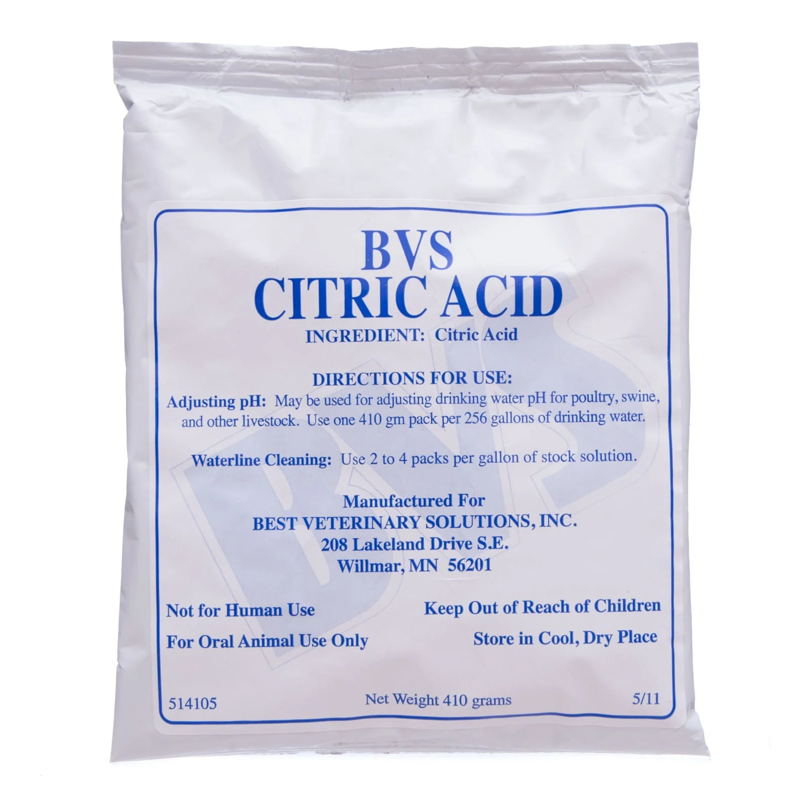 Citric Acid Soluble Powder for Poultry & Swine, 410 g pkt - Healthber