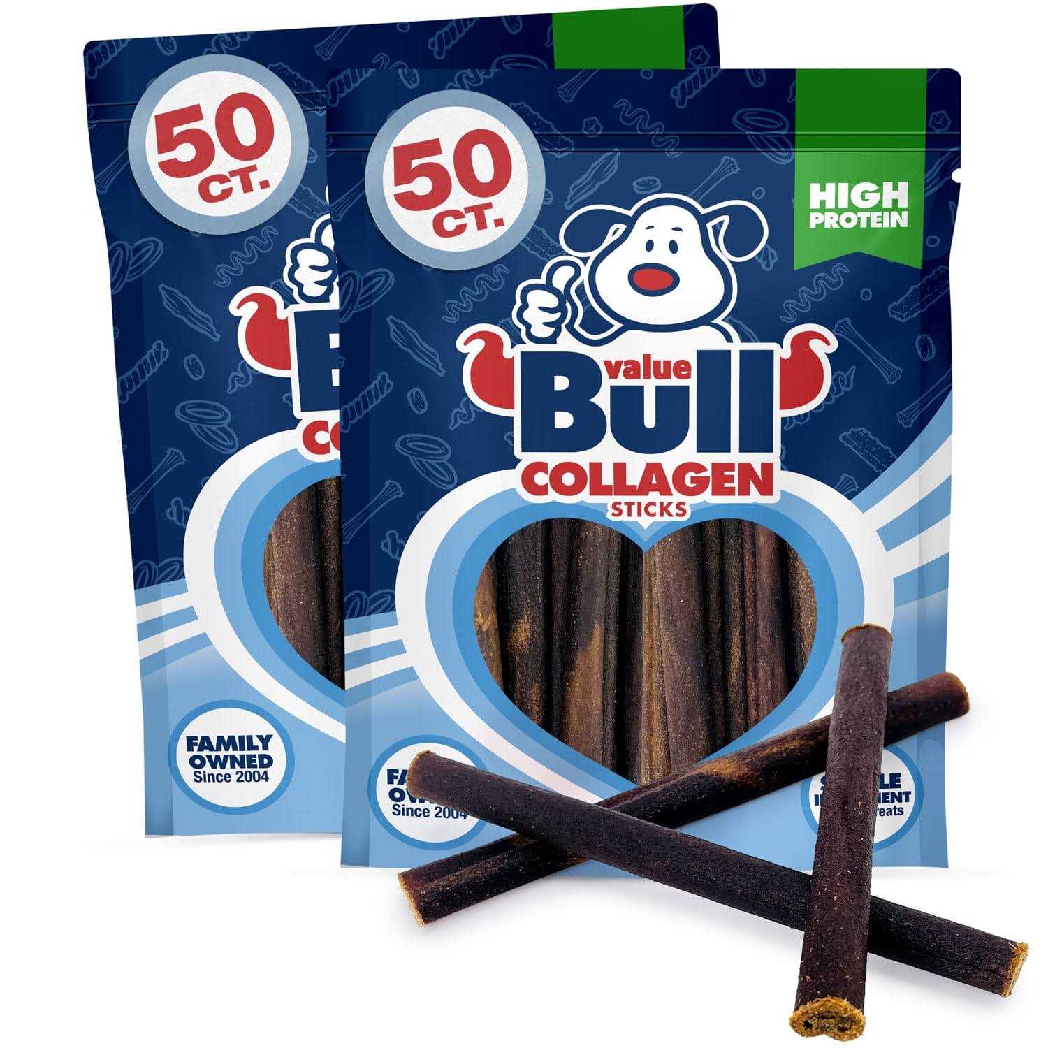 ValueBull USA Collagen Sticks Premium Beef Dog Chews - Healthber