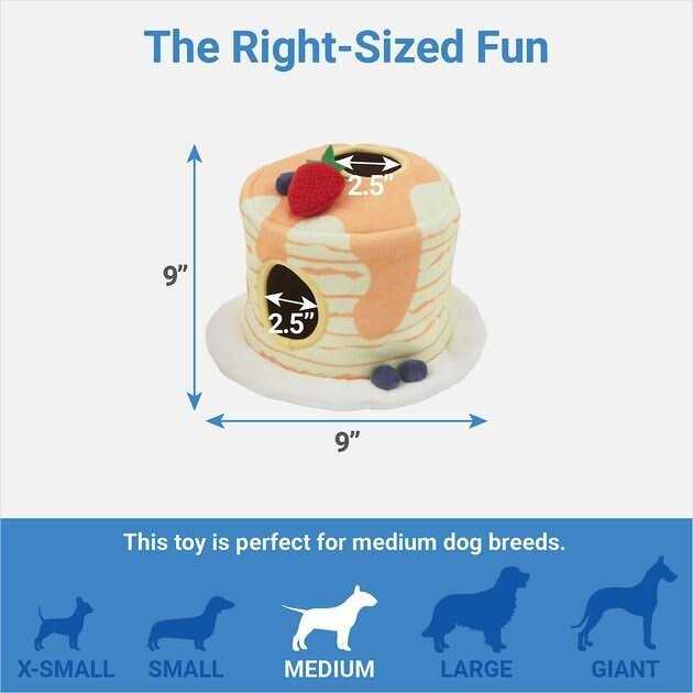 Frisco Brunch Pancake Hide & Seek Puzzle Plush Squeaky Dog Toy - Healthber