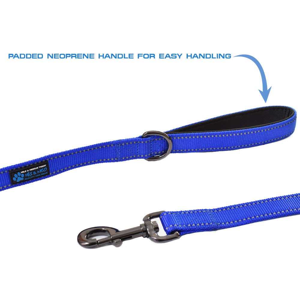 Max and Neo Double Handle Traffic Dog Leash Reflective We Donate a Leash to a Dog Rescue for Every Leash Sold - Healthber
