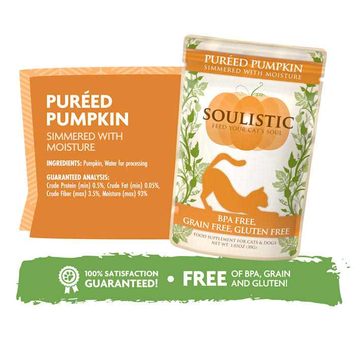 Soulistic Pureed Pumpkin Food Supplement for Cats & Dogs - Healthber