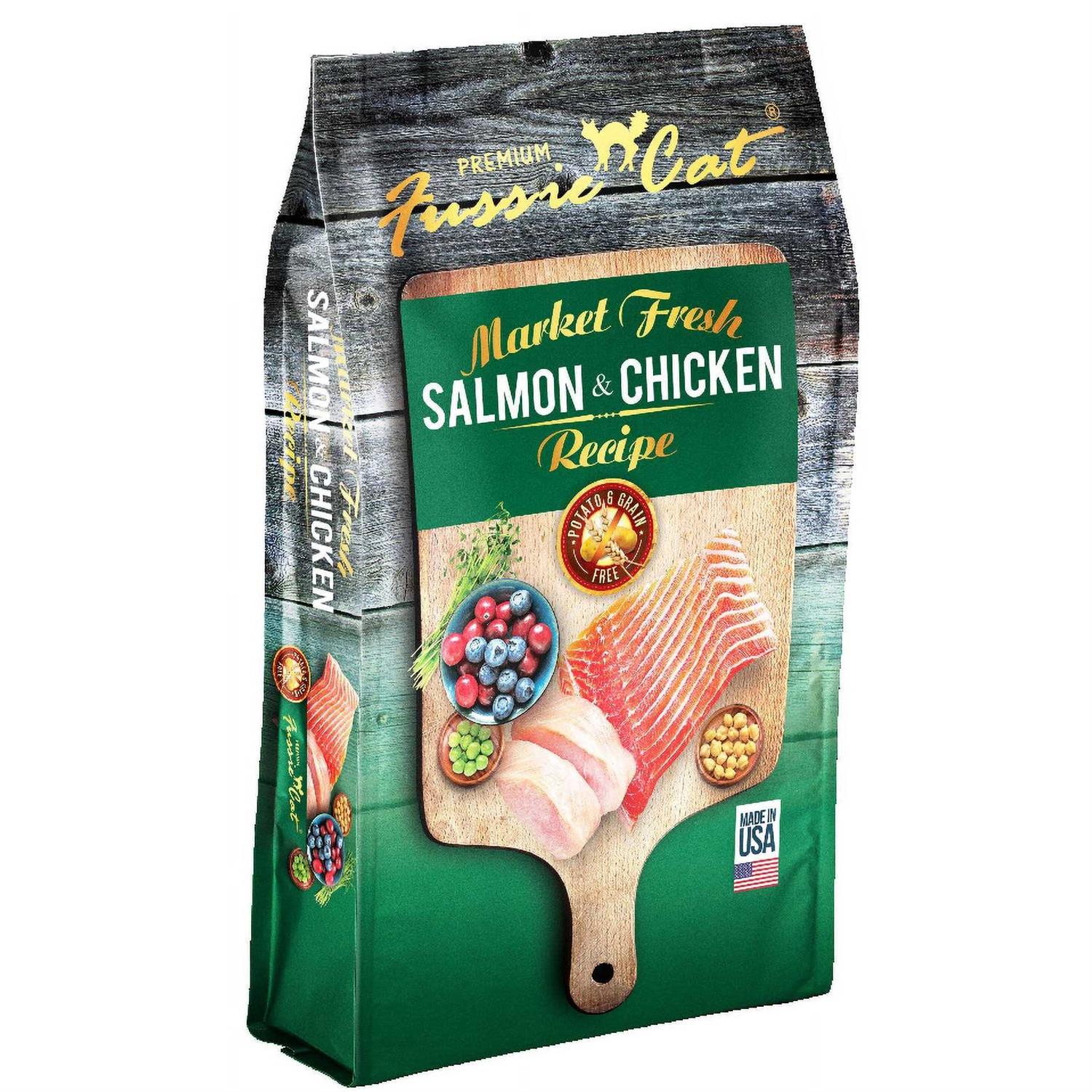 Fussie Cat Market Fresh Salmon Chicken Dry Cat Food - Healthber