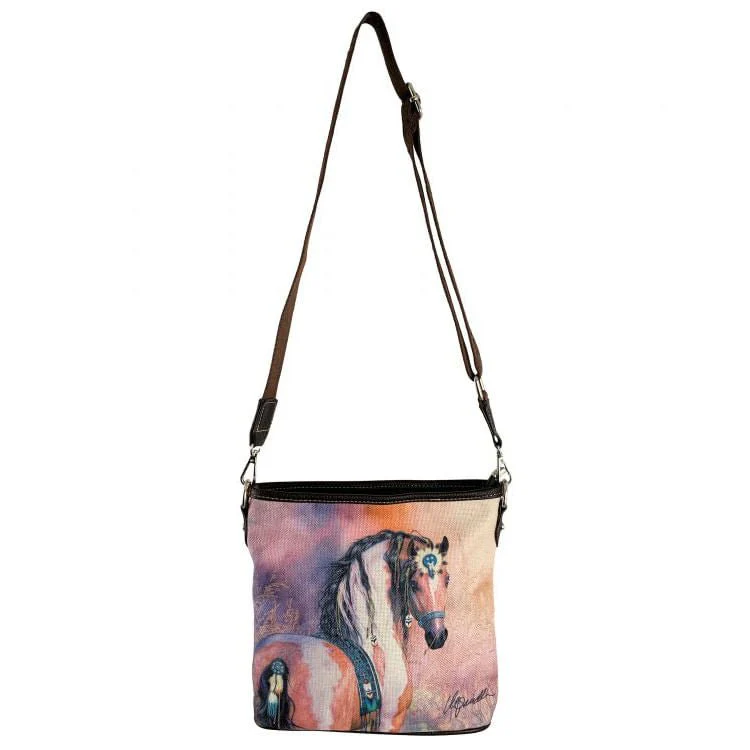 Montana West Feathered Horse Crossbody Bag - Healthber