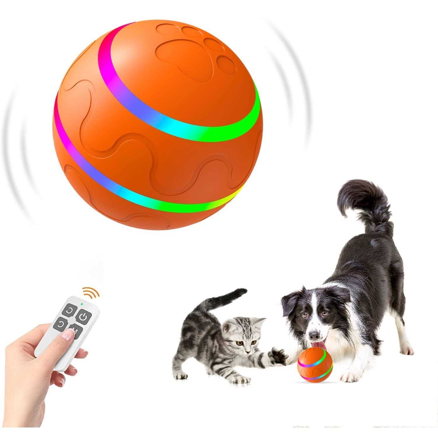 CSD Interactive Dog Toy Ball with Remote Control Active Rolling Ball for Dogs,Aggressive Chewers Toy,Wicked Ball for Small Medium Large Dogs - Healthber