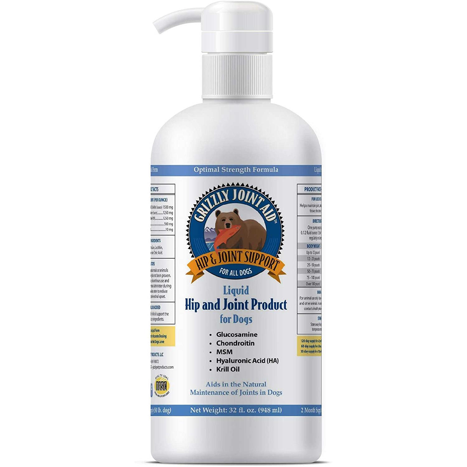 Grizzly Joint Aid Liquid for Dogs - Healthber