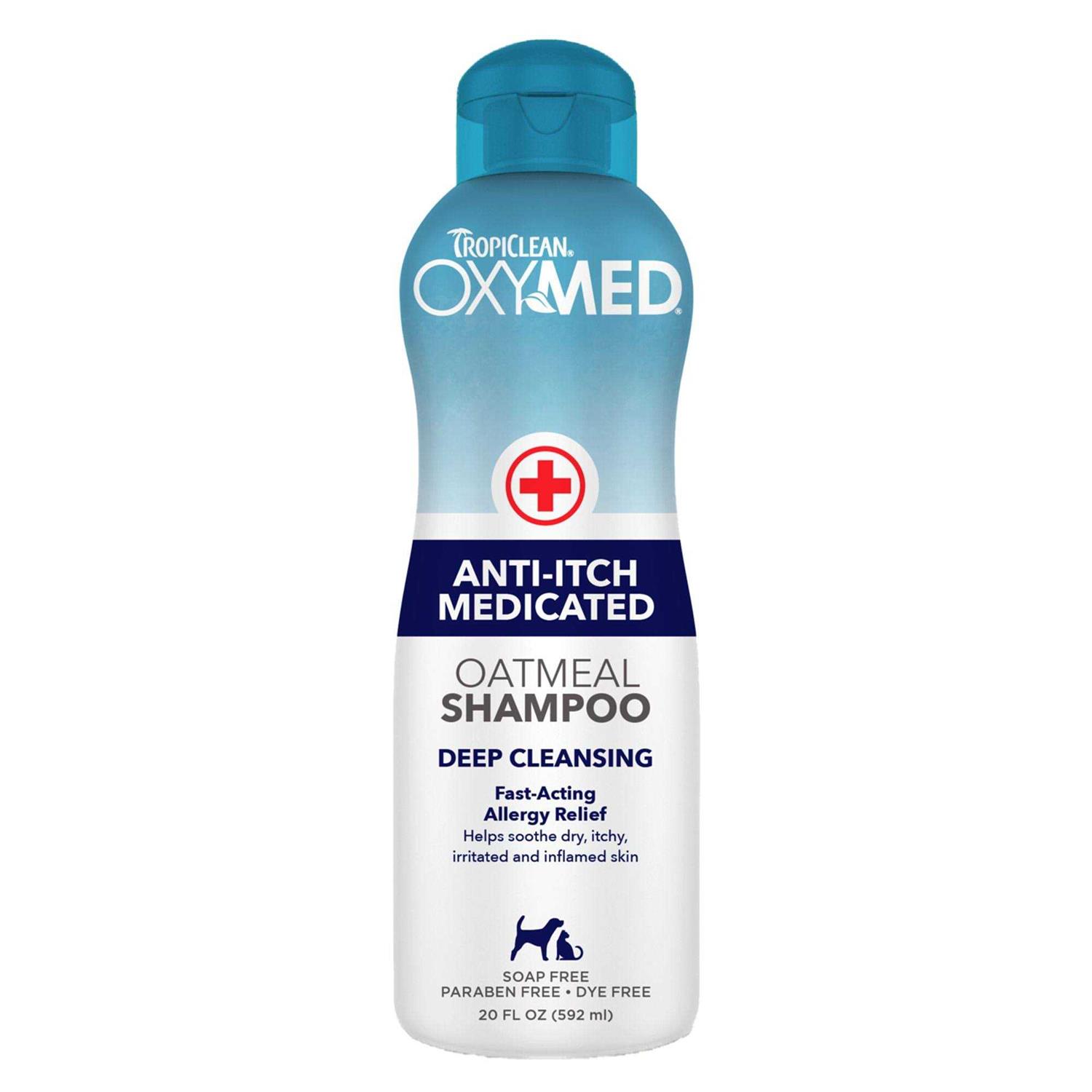 Tropiclean OxyMed Medicated Anti-Itch Oatmeal Pet Shampoo - Healthber