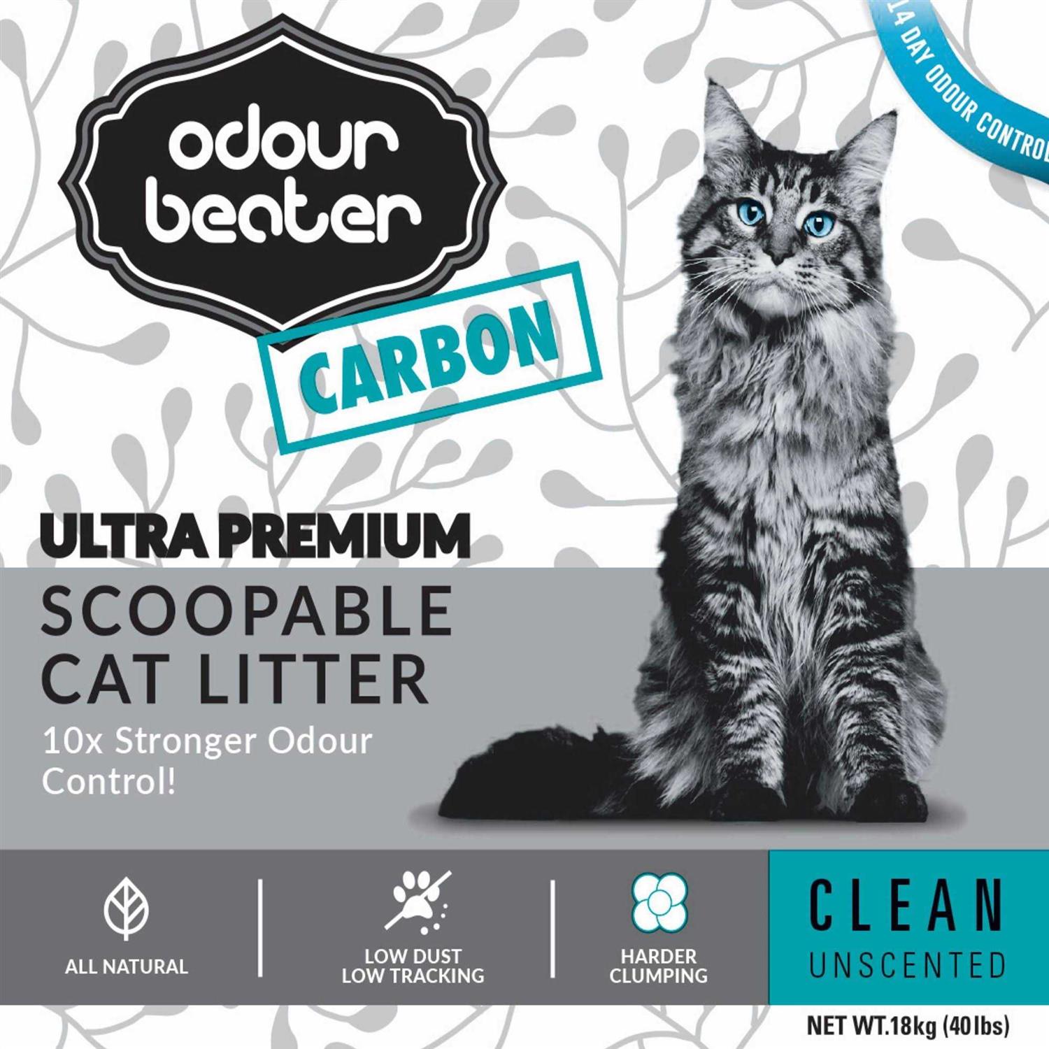 Odour Beater Carbon Unscented Cat Litter - Healthber