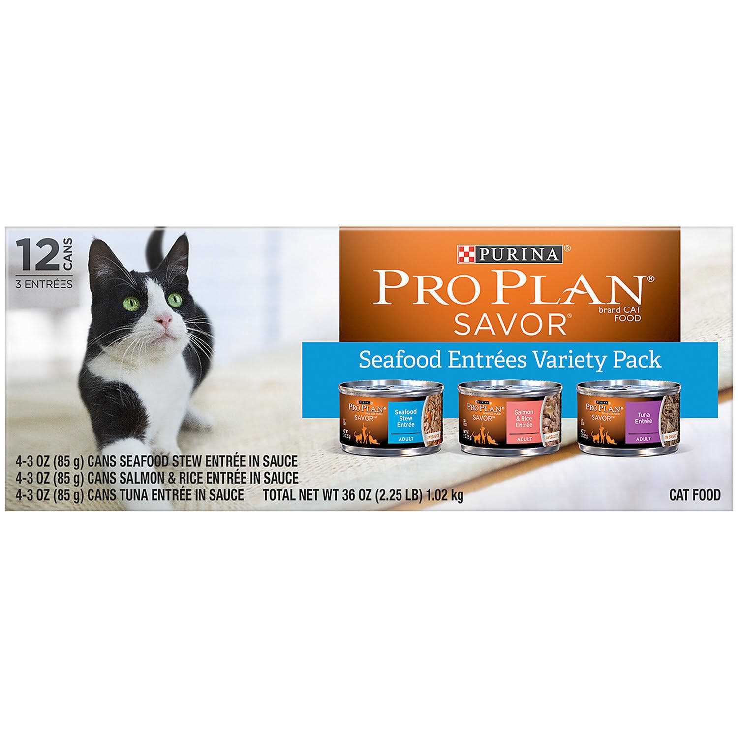 Purina Pro Plan Wet Cat Food Variety Pack Seafood Favorites - Healthber