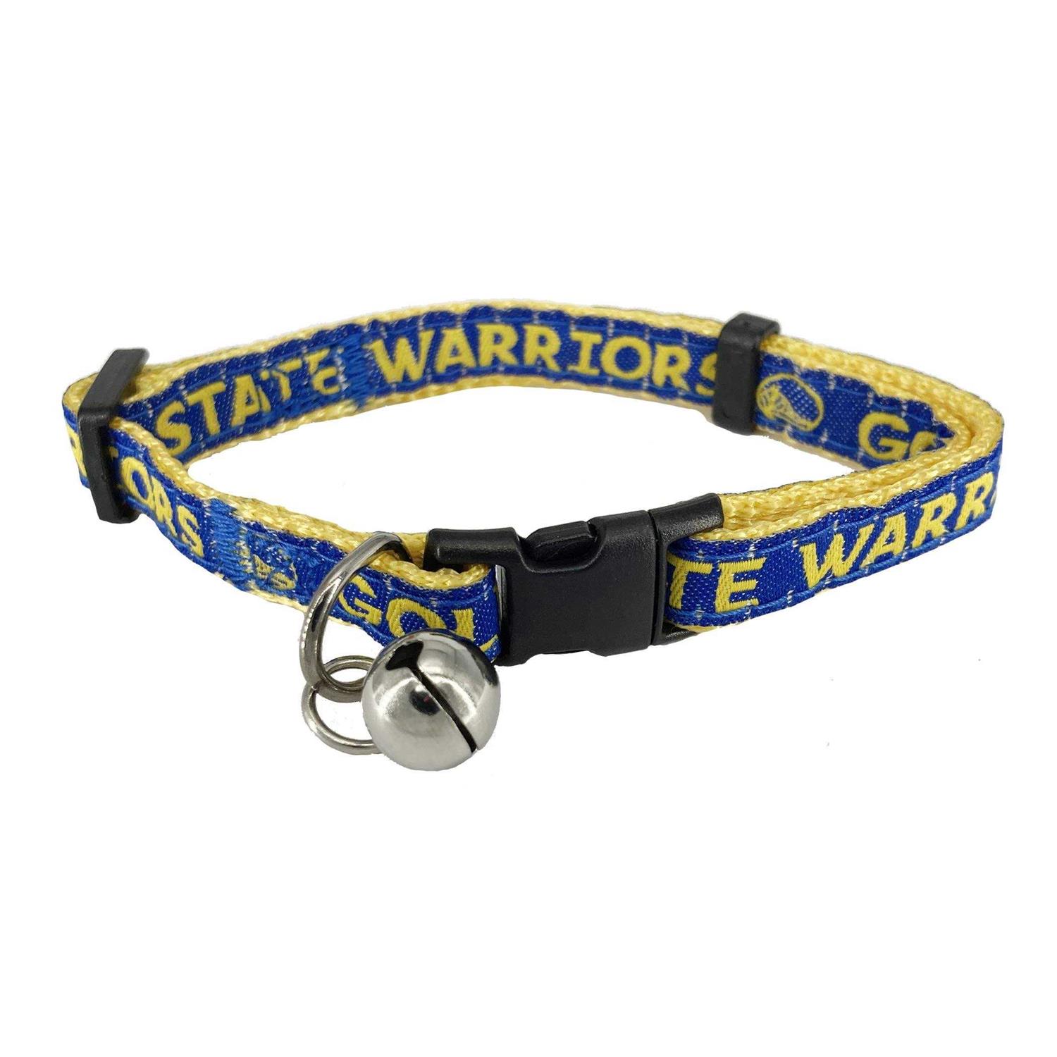 Pets First NBA Golden State Warriors Cat Collar Adjustable Break-Away Collar for Cats with Licensed Team Name & Logo. Cute & Fashionable Basketball - Healthber
