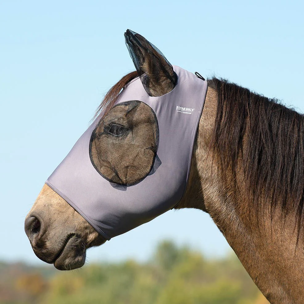 Coolcore Cooling Horse Fly Mask with Ears - Healthber