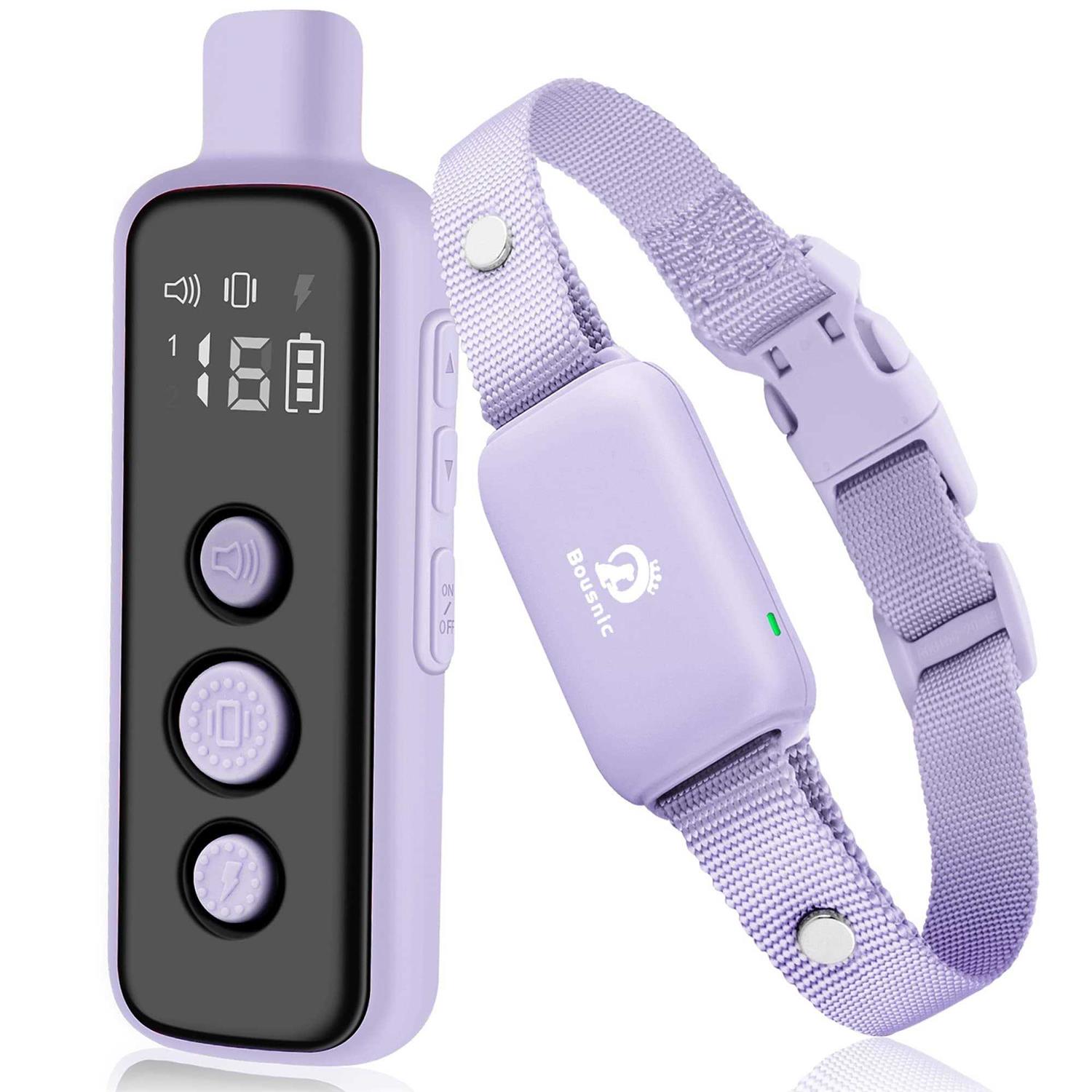 Bousnic Shock Collar for Dogs Waterproof Rechargeable Dog Electric Training Collar with Remote for Small Medium Large Dogs - Healthber