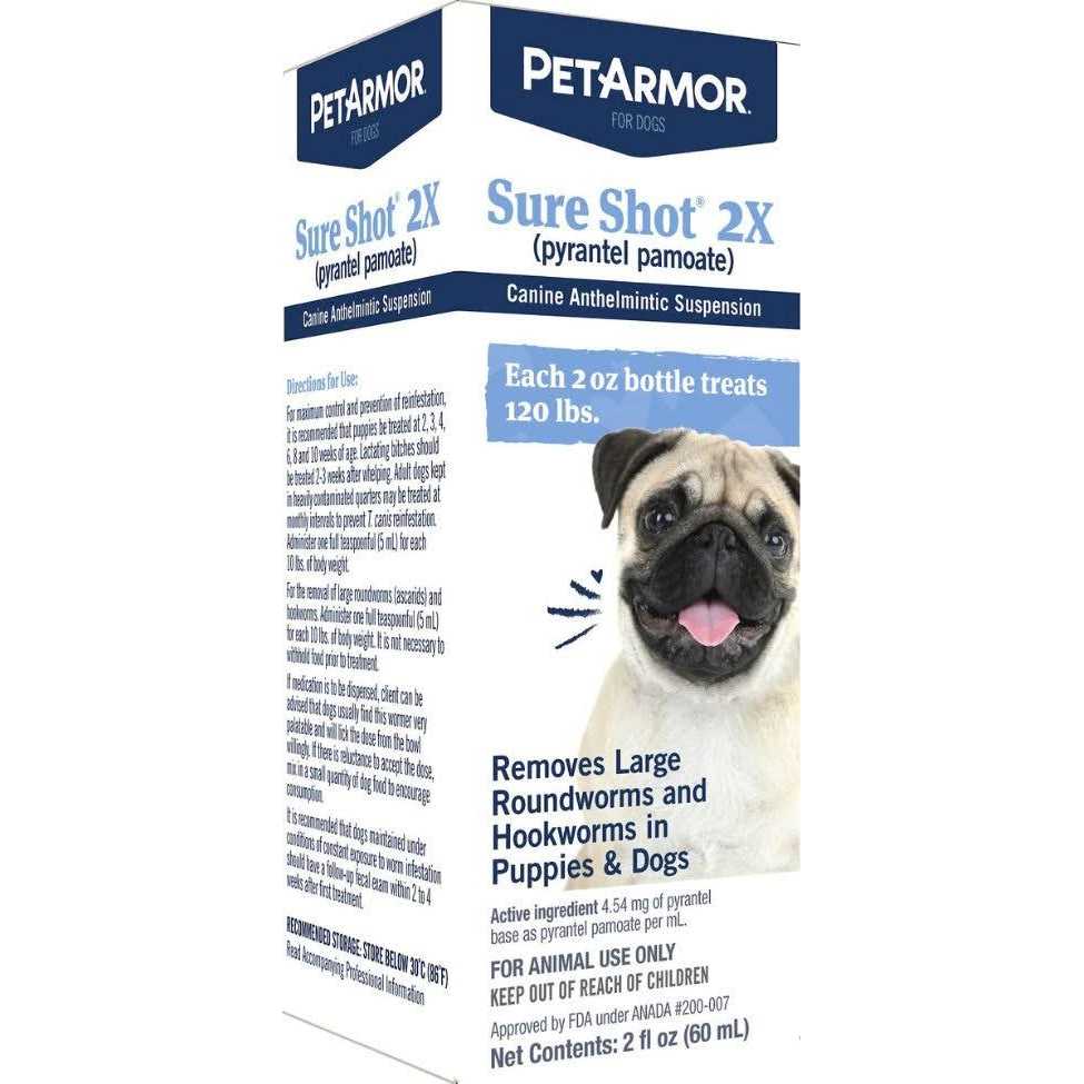 PetArmor Sure Shot 2X Liquid Wormer for Dogs - Healthber