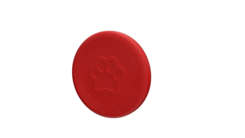 Red Paw Shaped Frisbee, Medium - Healthber