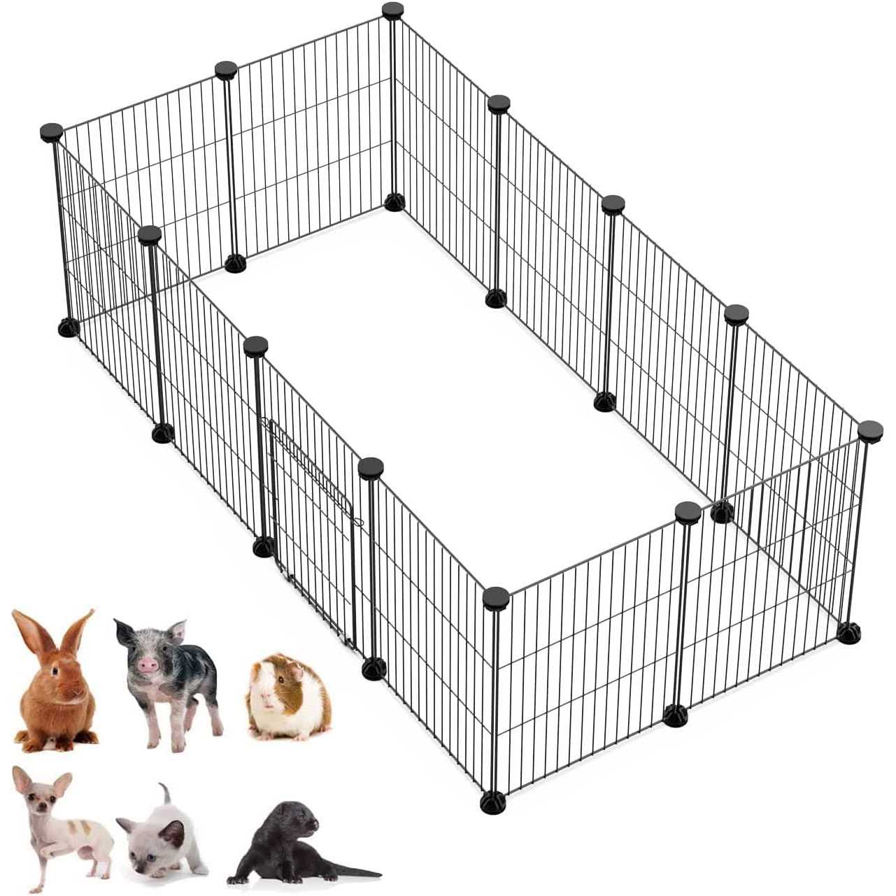 LANGXUN DIY Small Animal Pet Playpen with Door Rabbit - Healthber