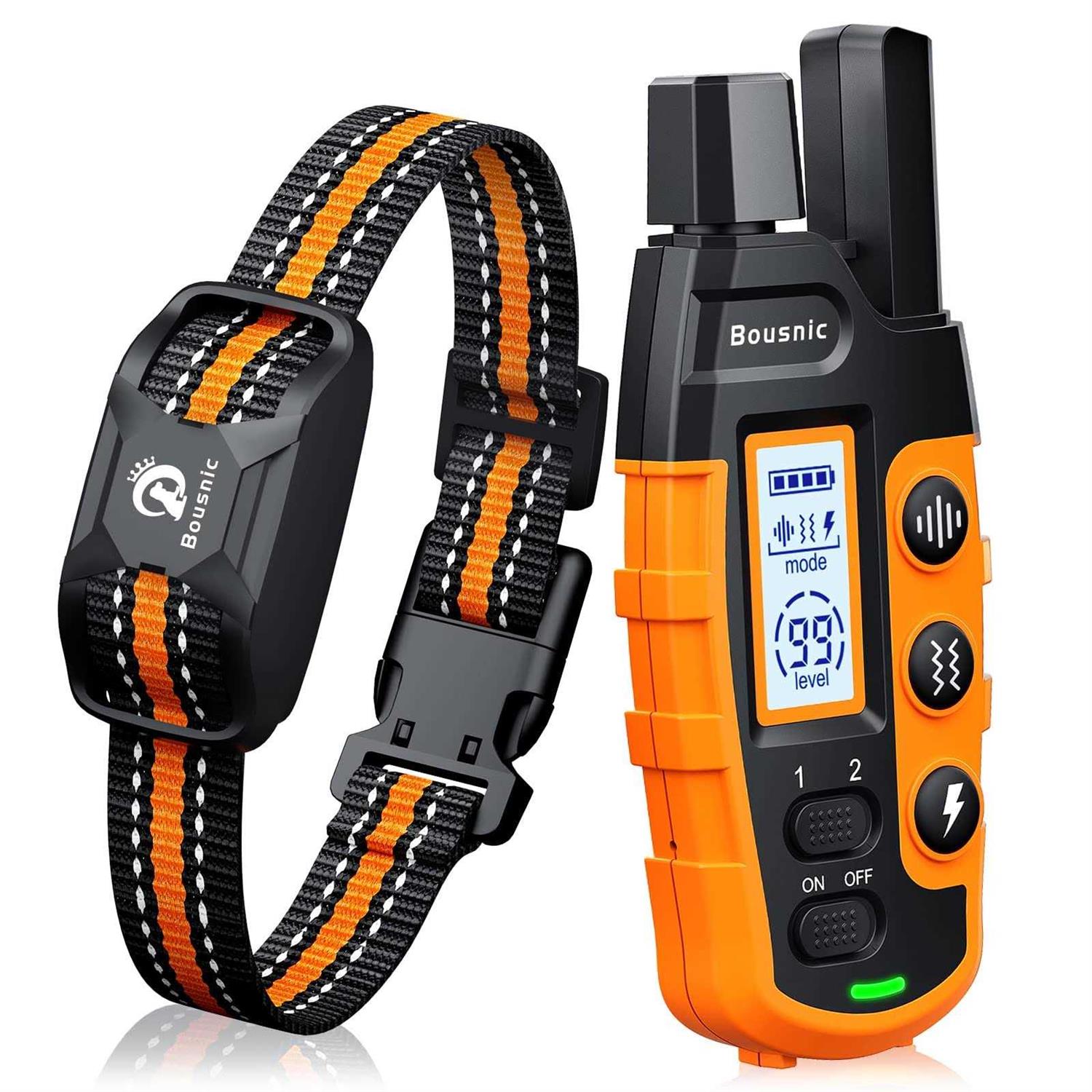 Bousnic Dog Shock collar 3300Ft Dog Training collar with Remote for 5-120lbs Small Medium Large Dogs Rechargeable - Healthber