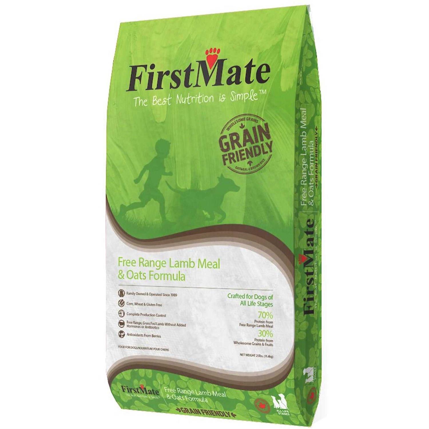 FirstMate Grain Friendly Formula Dog Food Free Range Lamb & Oats - Healthber