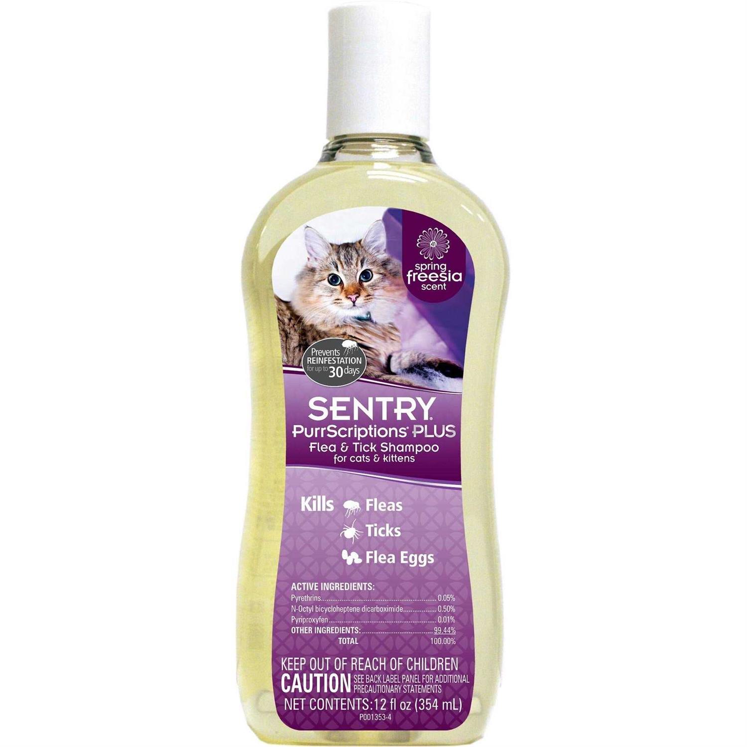 Sentry PurrScriptions Plus Flea & Tick Shampoo for Cats - Healthber