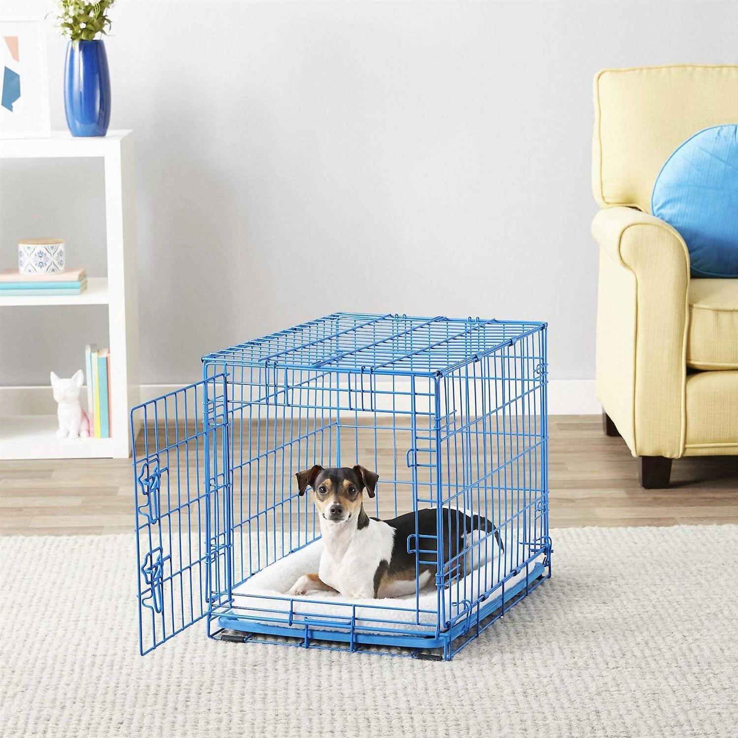 Frisco Fold & Carry Single Door Collapsible Wire Dog Crate - Healthber